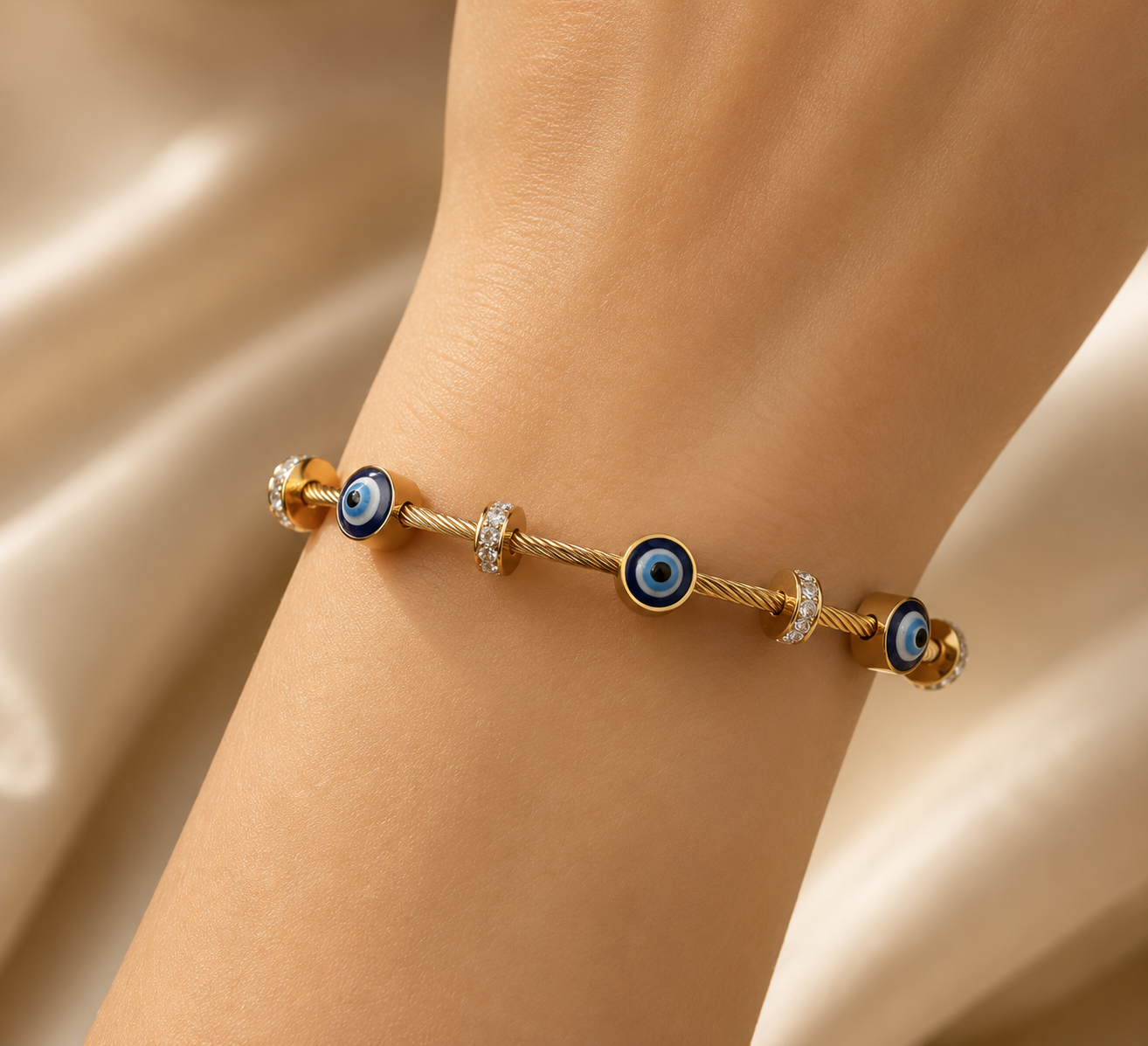 Evil Eye Diamond Magnetic Bracelet With 6 Month Replacement Warranty