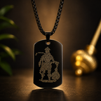 Hanuman Chalisa MicroCarved Tag Necklace With 1-Year Replacement Warranty