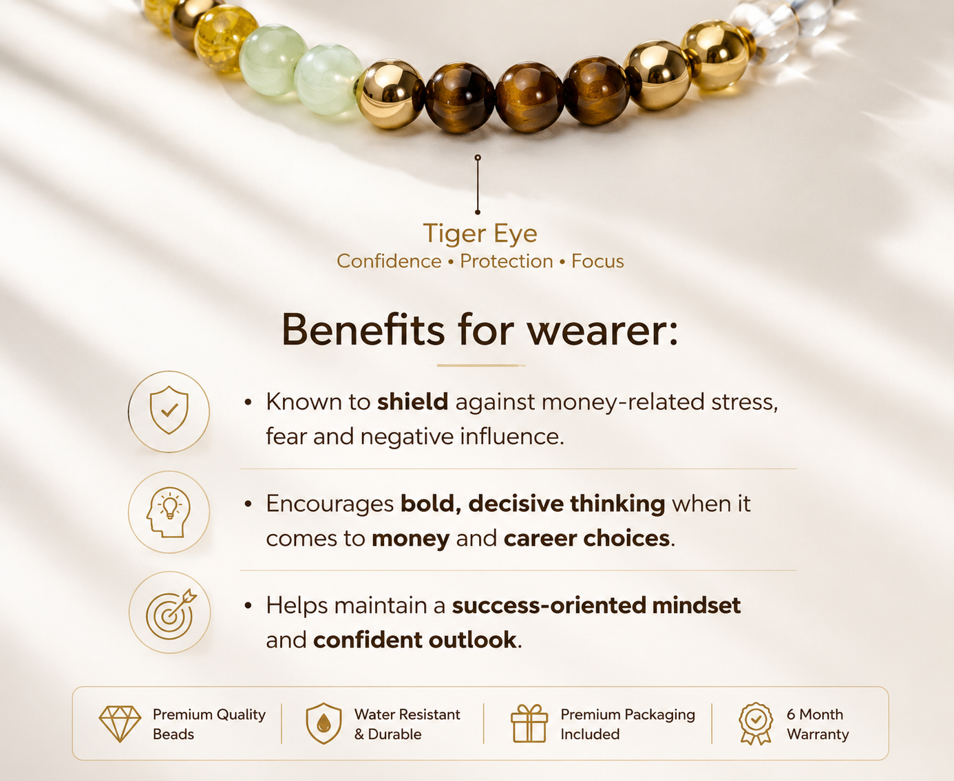 Satvora Wealth Manifestation Bracelet With 6-Month Replacement Warranty