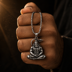 Hanuman Ji Meditating Pendant Necklace With 1-Year Warranty