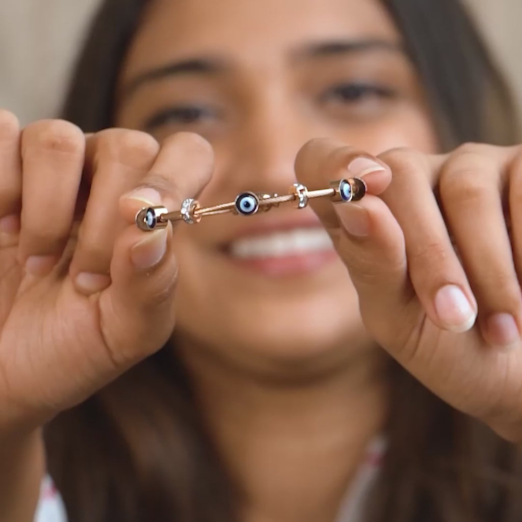 Evil Eye Diamond Magnetic Bracelet With 6 Month Replacement Warranty